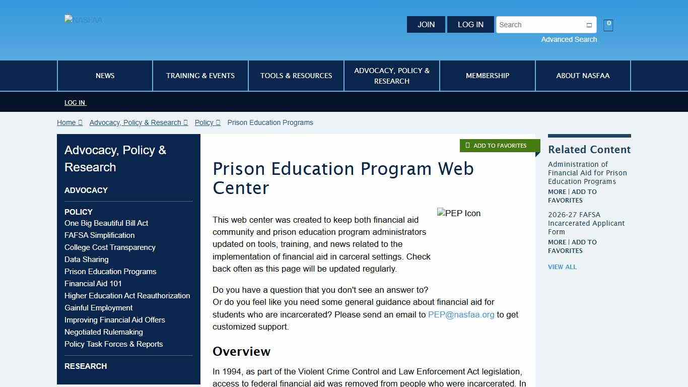 Prison Education Program Web Center
